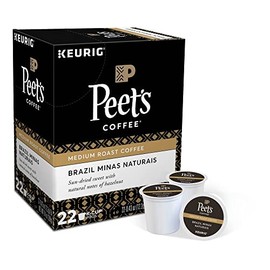Peet's Coffee & Tea Single-Serve Coffee K-Cup, Brazil Minas Naturais, Carton Of 22