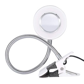 360 ° Shadowless LED Clip On Lamp Luz cálida USB Lámpara para el cuidado de los ojos Cuello de cisne Extensión de pestañas Lámpara de lectura para tatuaje Arte de uñas Manicura Ceja Maquillaje