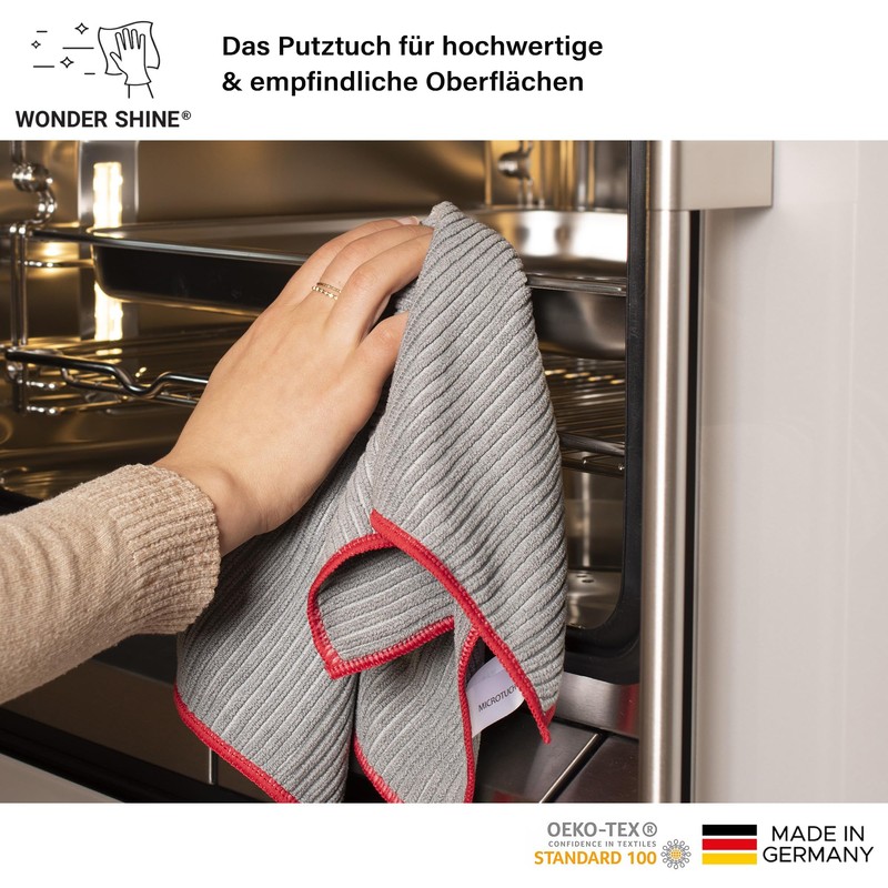 Wonder Shine Hochglanz-Tuch Made in Germany Microfibre Cloths 40 x