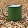 eBuyGB Set of 2 380ml Coloured Enamel Mugs Retro Outdoor