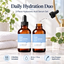 Hyaluronic Acid Face Serum for Daily Skincare – Hydrating Essence Liquid for Moisturizing Facial Care Routine