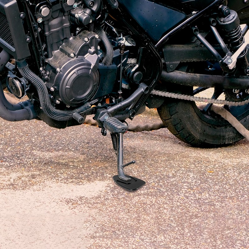 F FIERCE CYCLE Motorcycle Kickstand Pad Support Plate Pad Side
