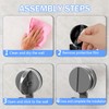 LURICO Suction Cup Shower Shelf No Drilling with 4 Hooks,
