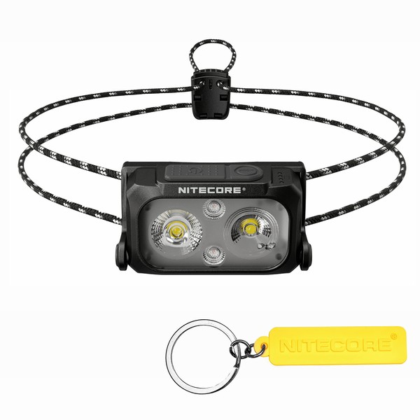 Nitecore NU25 UL 400 Lumen Ultra Lightweight Headlamp Dual Beam USB-C Rechargeable Headlight Tag, Black