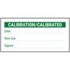 V Safety Write - On - Calibration/Calibrated Sticker - Green
