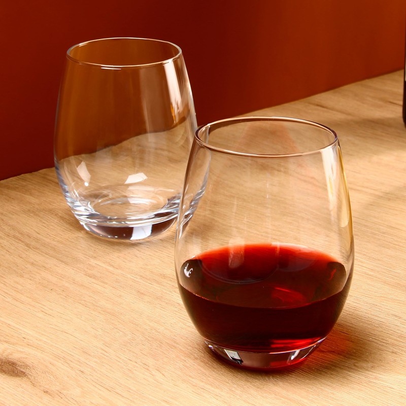 UMI UMIZILI Stemless Wine Glass Set of 12, 14OZ Wine