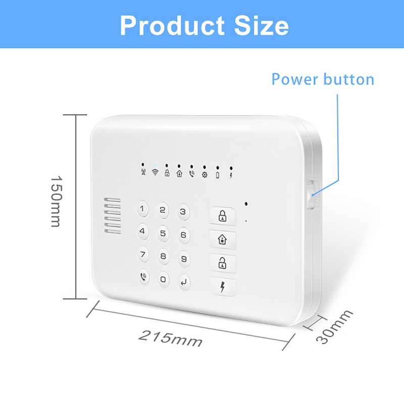 Security Alarm System Kit Auto Dial GSM+WiFi Home Security Wireless