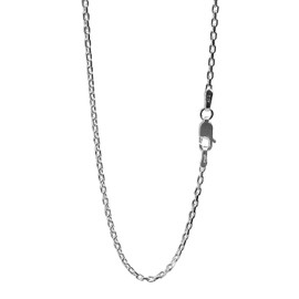 Shinjuku Ginnokura Azuki Chain, 2 Sided Cut, Length: 15.7 - 23.6 inches (40 - 60 cm), Width: 0.07 - 0.2 inches (1.8 - 5.9 mm), Silver 925 Necklace Chain, Men's, Popular