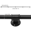 DYNAMI 14Ft Pipe Stair Handrail,Wall Mount Black Galvanized Industrial Iron