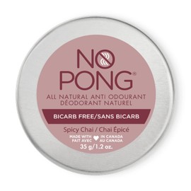 No Pong Spicy Chai Bicarb Free All-Natural Creme Anti-Odourant, Paraben-Free, Aluminum-Free, Plastic-Free, For Men and Women