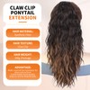 Yacurcur 18" Claw Clip in Ponytail Extensions Curly Wavy Ponytail