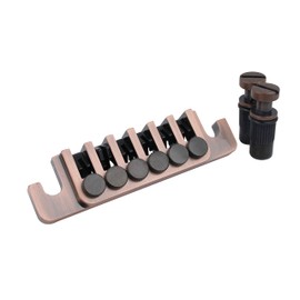 Guyker Guitar TP-6 Bridge Stop Bar - Vintage 70's Bridges Tailpiece with Studs and Inserts Replacement Compatible with LP Les Paul SG ES 6 String Electric Guitar(Bronze)
