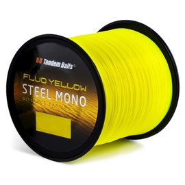 Tandem Baits Steel Mono Fluo Fishing Line for Fishing Rod | Fishing Accessories for Carp Rod | Nylon Line for Large Fishing | Carp Accessories for Professionals & Hobby Anglers 6m/.3mm Yellow