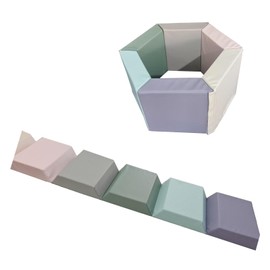 INNO STAGE Gymnastics Tumbling Mat, Folding Exercise Mat, Kids Activity Play, Pastel Colors