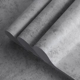 Gray Concrete Wallpaper, Peel and Stick Vinyl Cement Concrete Contact Paper for Walls Cabinets, 15.7 x 118 Inch Waterproof Removable Textured Wallpaper