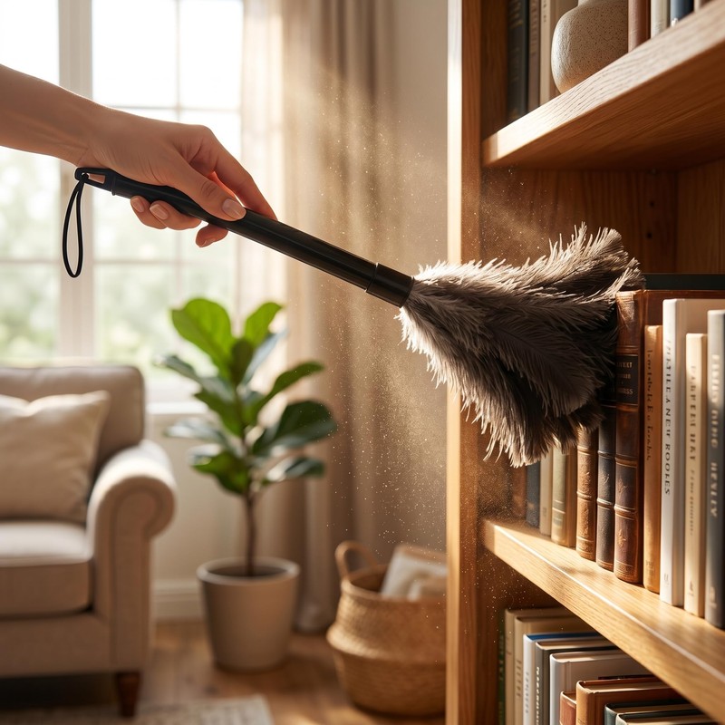 2 Pcs Ostrich Feather Duster Retractable Feather Dusters for Cleaning,