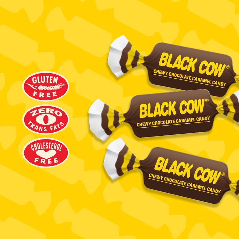 Black Cow Chocolate Caramel Candy, 2 Lbs. (Bite Size) by