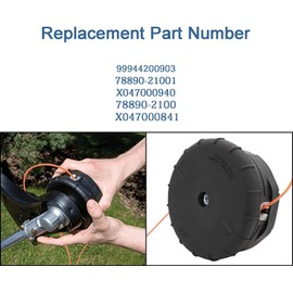 FUMHEUF Trimmer Head Fast Reload Speed Feed Trimmer Line Bump Feed Whipper Snipper Head Cord Petrol Strimmer for 450 or Straight Shaft Brushcutter