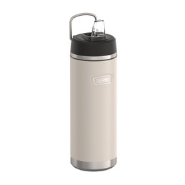 Thermos ICON Insulated Drinking Bottle with Straw, 0.71 L, Sandstone Matt, Beige, 12 Hours Cold, Stainless Steel, Thermos Flask, Dishwasher Safe, BPA-Free
