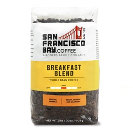 San Francisco Bay Coffee - Medium Roast Whole Bean Coffee - Breakfast Blend (2 lb bag)