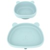 4pcs Children Plate Utensils Set Silicone Suction Bowls Set Toddler