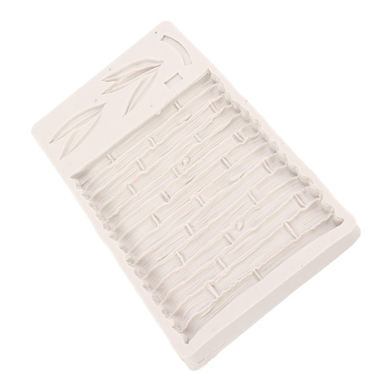 Silicone Mold Safe Elastic Grey Leaves Bamboo Design Tear Resistant
