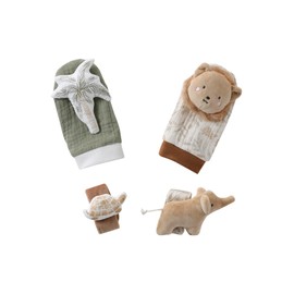 Vertbaudet Baby Rattle Set: Bracelets & Socks Babylon Beige