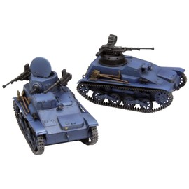 Fine Molds Girls und Panzer Ribbon Warrior 94 Type Light Armor Car Demon Team Super Kai & Unmanned Turret Specifications, Set of 2 1/35 Scale Plastic Model 4113