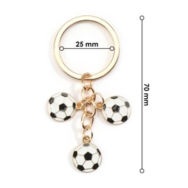 Cute Football Keyring, Cartoon Keychain Gift Idea, Ideal Birthday Present for Mum, Sister, Girlfriend or Friend, Stylish Keyring for Boys with Creative Design, Perfect for He