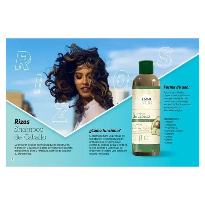 Shampoo Femme D'or Rizos Definidos 1 Lt