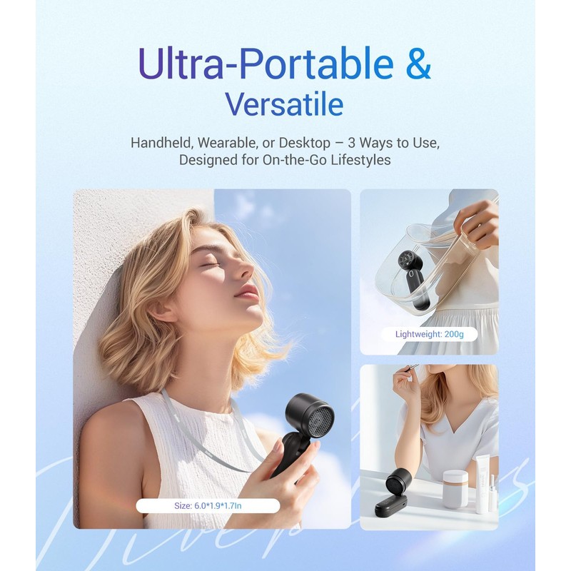 Diveblues iTurbo Portable Handheld Turbo Fan, 5 Gear High Speeds,
