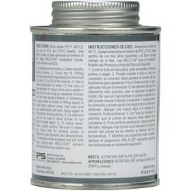 Weld-On 10226 P-70 Industrial Grade PVC/CPVC Non-Bodied Primer - Fast Acting and Low-VOC, Clear, 1/2 Pint (8 fl oz)