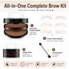 Double Colour Eyebrow Stamp Kit, Waterproof Sweat Proof Natural Matte