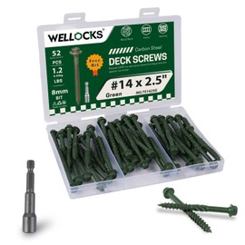 WELLOCKS #14 x 2-1/2" in Structural Wood Screws, Exterior Coated