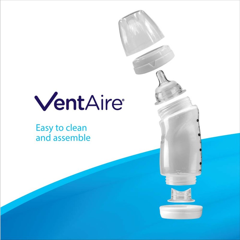 Playtex Baby Ventaire - Botella anticólico para bebé, Paquete de