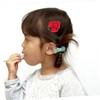 TEHAUX 3pcs Adorable Felt Hair Clips Cartoon Poached Fruit Design