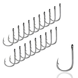 AMZfishing® 20 x Laser-Sharpened Coarse Fish Hooks, 10 Sizes, Carp Hooks, Feeder Hooks, White Fish Hooks, Fishing Hooks, Bream Fishing Hooks, Sharp Fishing Hooks, Trout (Friedfish 20, #6)