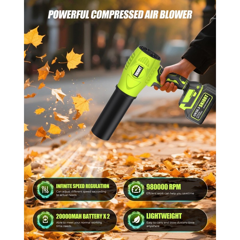 Cordless Leaf Blower with Battery and Charger Lightweight Handheld Electric