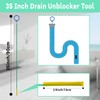 benlidoner 6 Pieces Drain Snake, 35 Inch Drain Unblocker Tool,