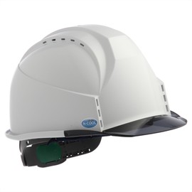 Sumibe Techno Plastic KKC3-B-NCOOL-WH-S Helmet Thermal Shield Series with Air Vents, Transparent Bill, Styrofoam Liner, Heat Shield White/Smoke