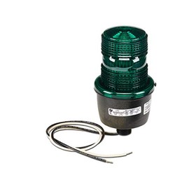 Federal Signal Low Profile Warning Light, Strobe, Green