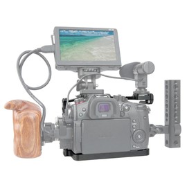 NICEYRIG Camera Cage for Panasoni Lumix G9 GH5 Series, with Threaded Hole NATO Rail and Cold Shoe - 349