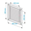 Stainless Steel Air Vent Grille 295mm x 295mm Metal Ventilation