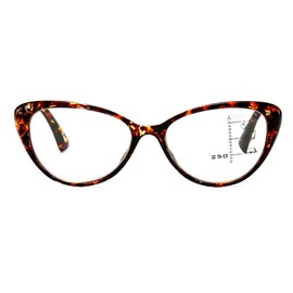 PLOPLO Progressive Multifocal Multifocus Glasses Anti Blue Light Blocking Computer Reader Eyeglasses (Brown Tortoise, 2.5)