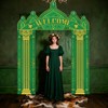 WADORN Green Castle Welcome Door Porch Banner 6.5x8.5Ft