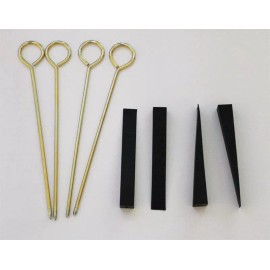 Piano Tuning Mute with Wire Handle - Set of 4 rubber mutes - 3" x 3/8"  - USA