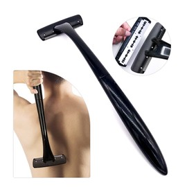 Beezo Long Handle Body Hair Shaver for Men and Women - Back Razor Groomer for Full Body Hair Removal and Trimming