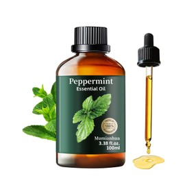 Peppermint Essential Oil Pure, Mumianhua Natural Peppermint Oil for Diffuser, Aromatherapy, Skin, Hair,SPA, DIY, Soap Making,Cleaning 3.38 Fl Oz