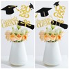 Mljsh Graduation Decorations 2025, 16 PCS Black Gold Graduation Centerpieces