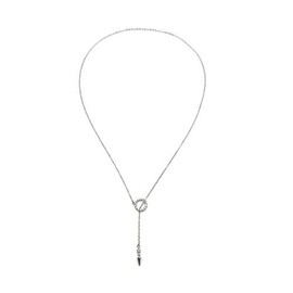 LIBERTY-M BTS Style JIN Jin Necklace Spike Chain with CZ Diamond Stylish Accessory